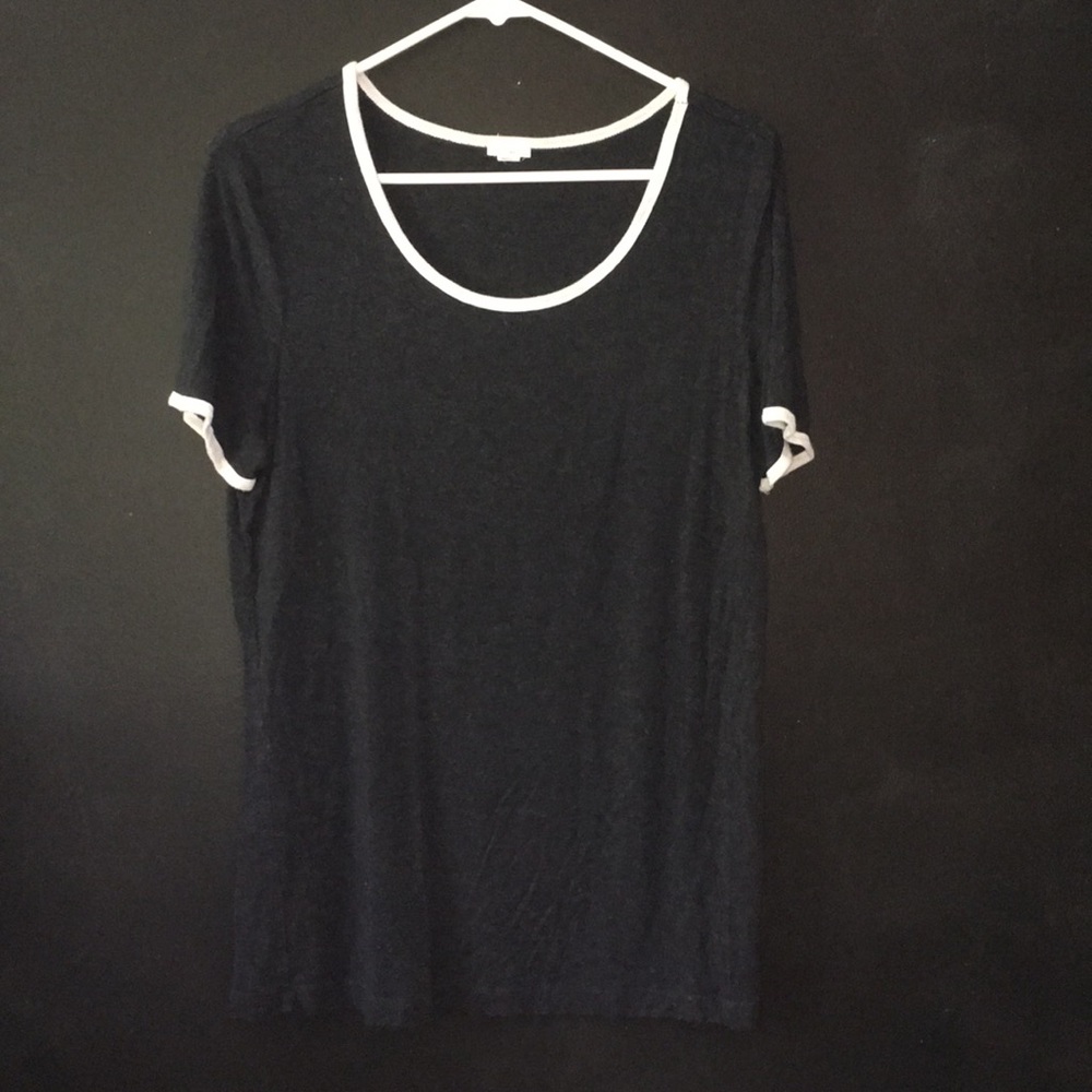 Dark Gray Scoop Neck